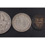 3 Mixed Coins Edward the 7th half crown George the 5th silver crown jersey