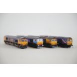 4 Bachmann locomotives Medite 66709 GBRf 66701 GbRf 66725 Stobart rail