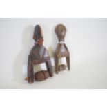 A Pair of Antique African Heddle Pulleys