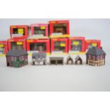 Selection of Hornby cottages homes and shops mostly boxed