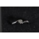 7 Stone diamond cluster ring set in 9ct white gold