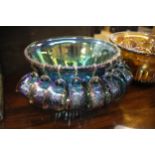 Pair of Carnival Glass Punch Bowls