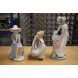 3 Large ladro figurines ornaments