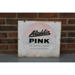 Enamel Aladdin Pink Paraffin Sign