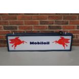 Modern Wooden Framed Illuminated Mobiloil Display