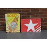 Bosch Spark Plug Tin Sign & One Other