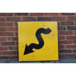 Aluminium Winding Road Sign