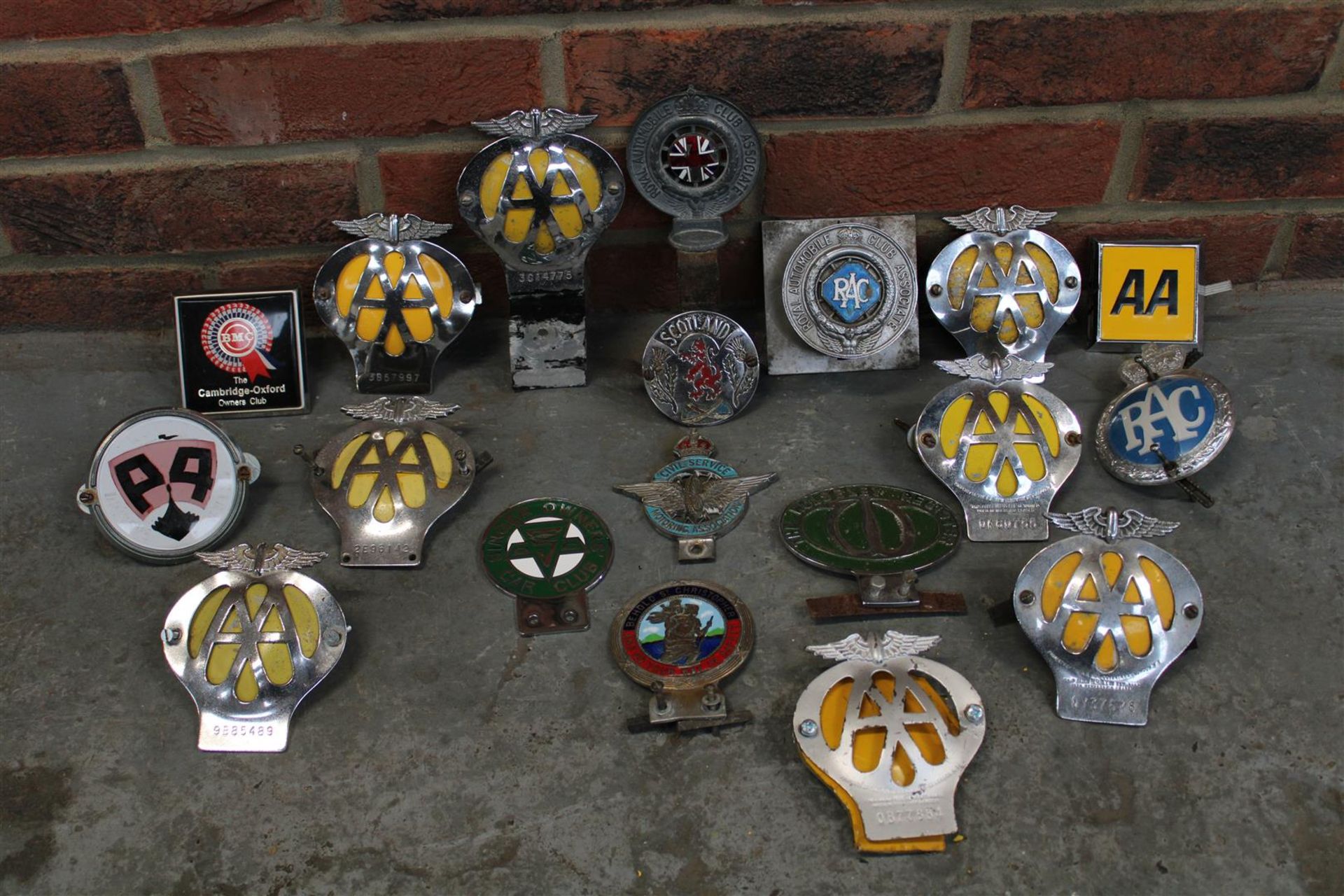 Nineteen Classic Car Badges