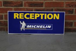 Michelin Aluminium Reception Sign New Old Stock