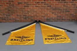 Two Breitling Flags On Poles