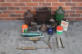 Quantity Vintage Oil Cans & Grease Guns