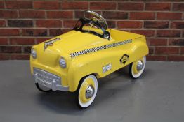 Tin Plate New York Taxi Childs Pedal Car