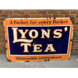 Large Enamel Lyons Tea Sign