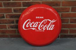 Convex Metal Coca Cola Sign