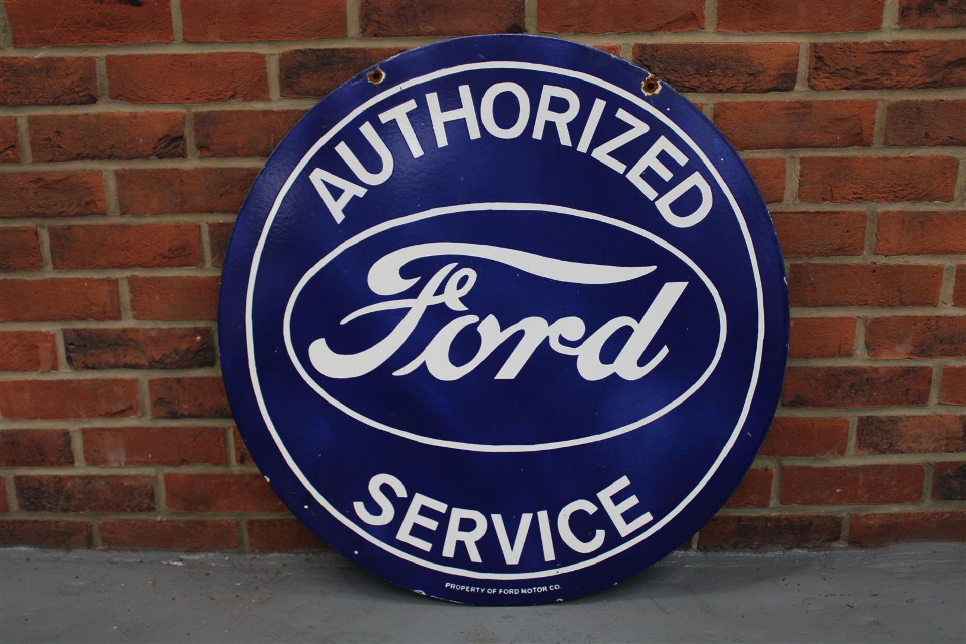 Enamel Ford Authorized Service Circular Sign