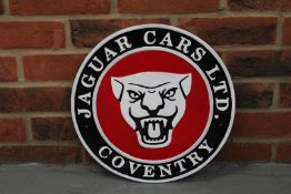 Cast Aluminium Jaguar Cars Ltd Sign