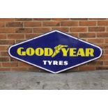 Enamel Goodyear Tyres Double Sided Sign