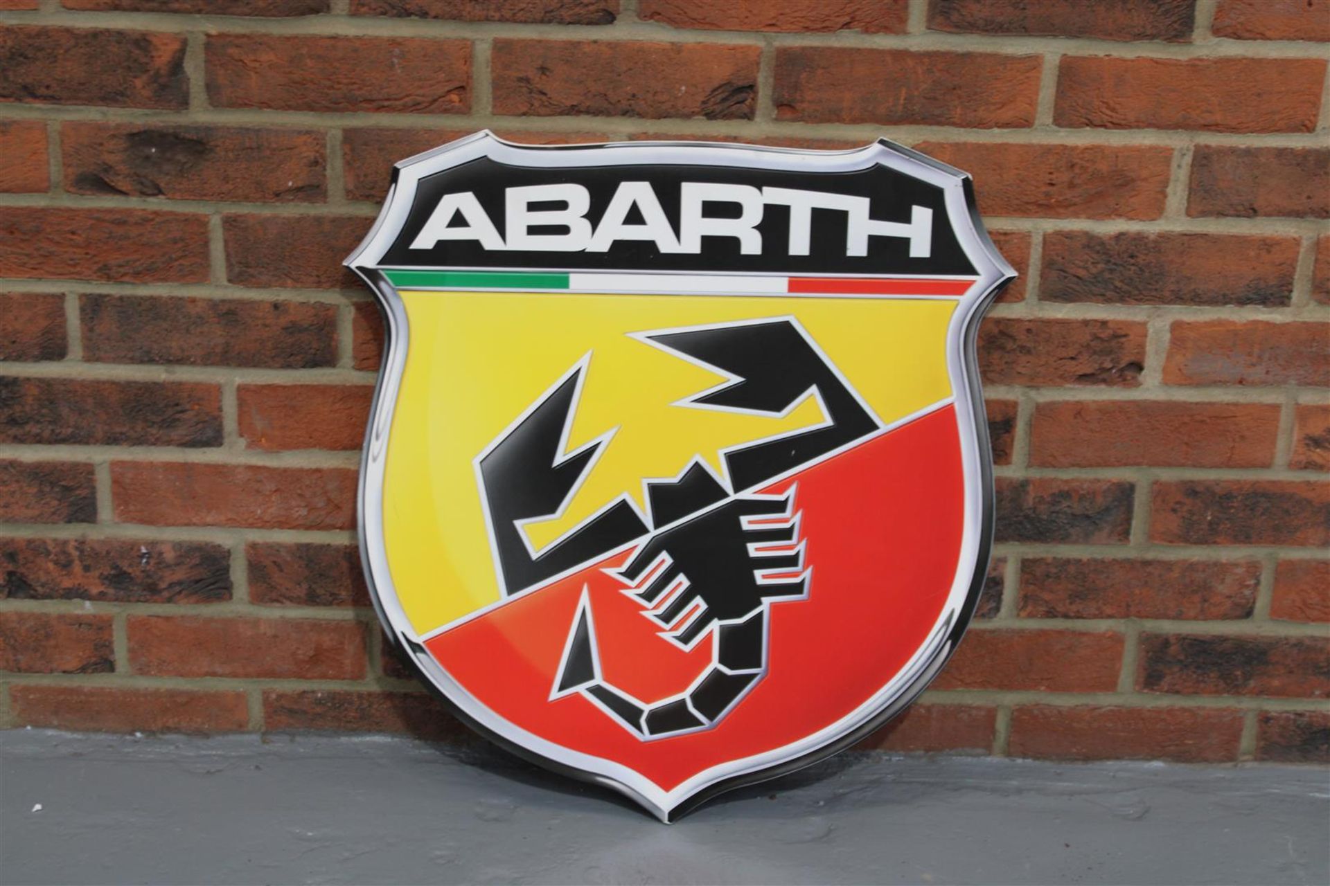 Plastic Abarth Sign