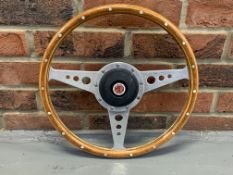 Moto-Lita Wood Rimmed Steering Wheel with MG Boss