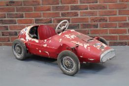 Vanwall Red Tin Plate Childs Pedal Car