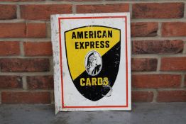 Aluminium American Express Double Sided Flanged Sign