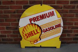 Enamel Shell Premium Gasoline Sign