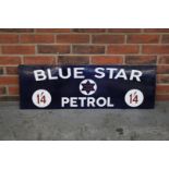 Enamel Blue Star Petrol Sign