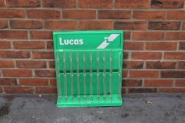 Green Plastic Lucas Bulbs Display Stand