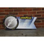 Metal Goodyear Accredited Tyre & Wheel Centre Sign