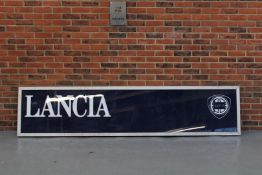 Large Perspex Lancia Dealership Sign