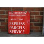 Enamel Eastern Counties Double Sided Sign