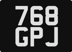 768 GPJ Registration Number