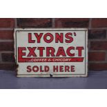 Original Enamel Lyons Extract Double Sided Sign