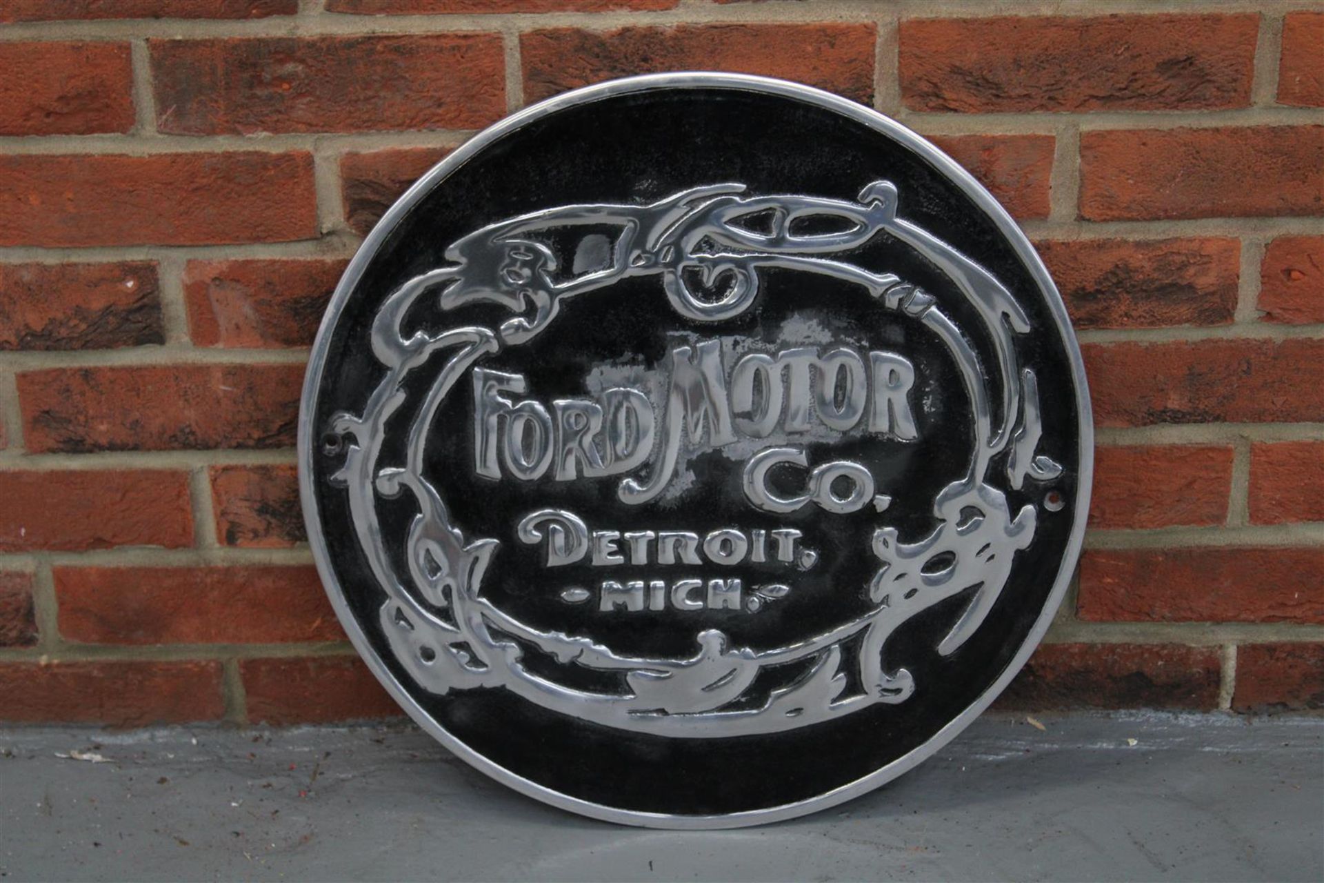 Cast Aluminium Ford Motor Co, Detroit Circular Sign