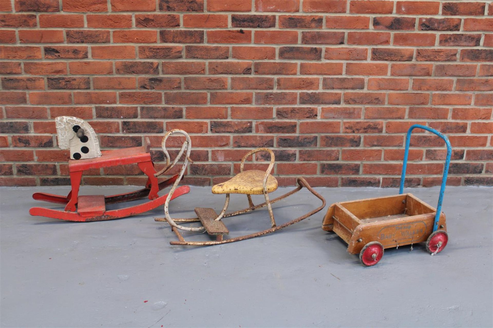 Two Vintage MOBO Childs Rocking Horse's & Tri-Ang Block Truck - Image 2 of 5