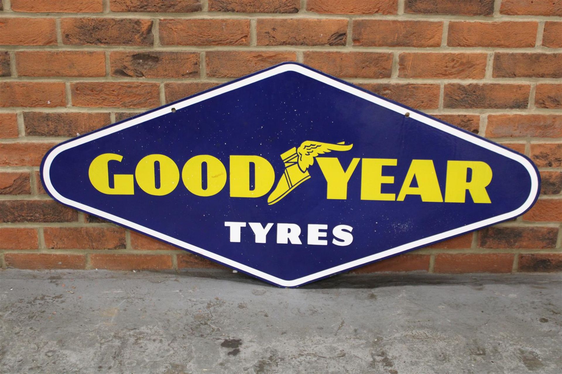 Enamel Goodyear Tyres Double Sided Sign - Image 2 of 2