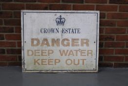 Aluminium Crown Estate Warning Sign