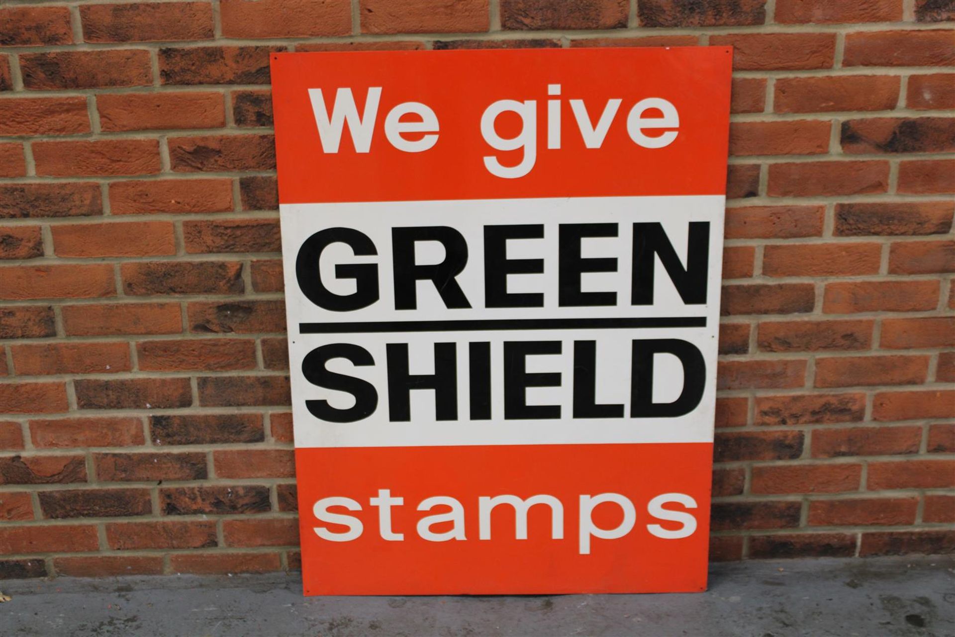 Metal We Give Green Shield Stamps Sign