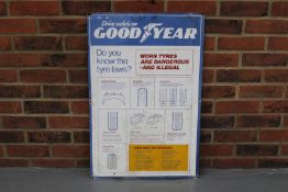 Tin Goodyear Tyre Laws Sign