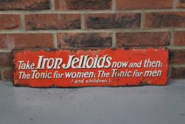 Original Enamel Iron Jelloids Sign