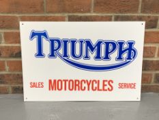 Metal Triumph Motorcycles Sale & Service Sign