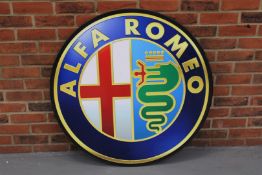Modern Alfa Romeo Sign On Board