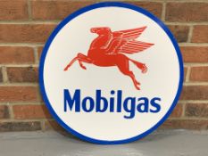 Metal Mobilgas Circular Sign