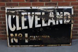 Enamel Cleveland No 1 Guaranteed Sign
