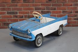 Vintage Tri-Ang Tin Plate Pedal Car