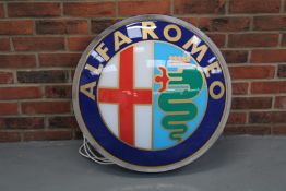Alfa Romeo Illuminated Dealership Sign