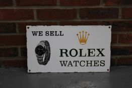 Enamel We Sell Rolex Watches" Sign"