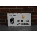 Enamel We Sell Rolex Watches" Sign"