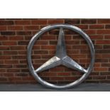 Large Cast Aluminium Mercedes Emblem