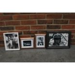 Four Framed & Signed Photographs Of British Racing Drivers